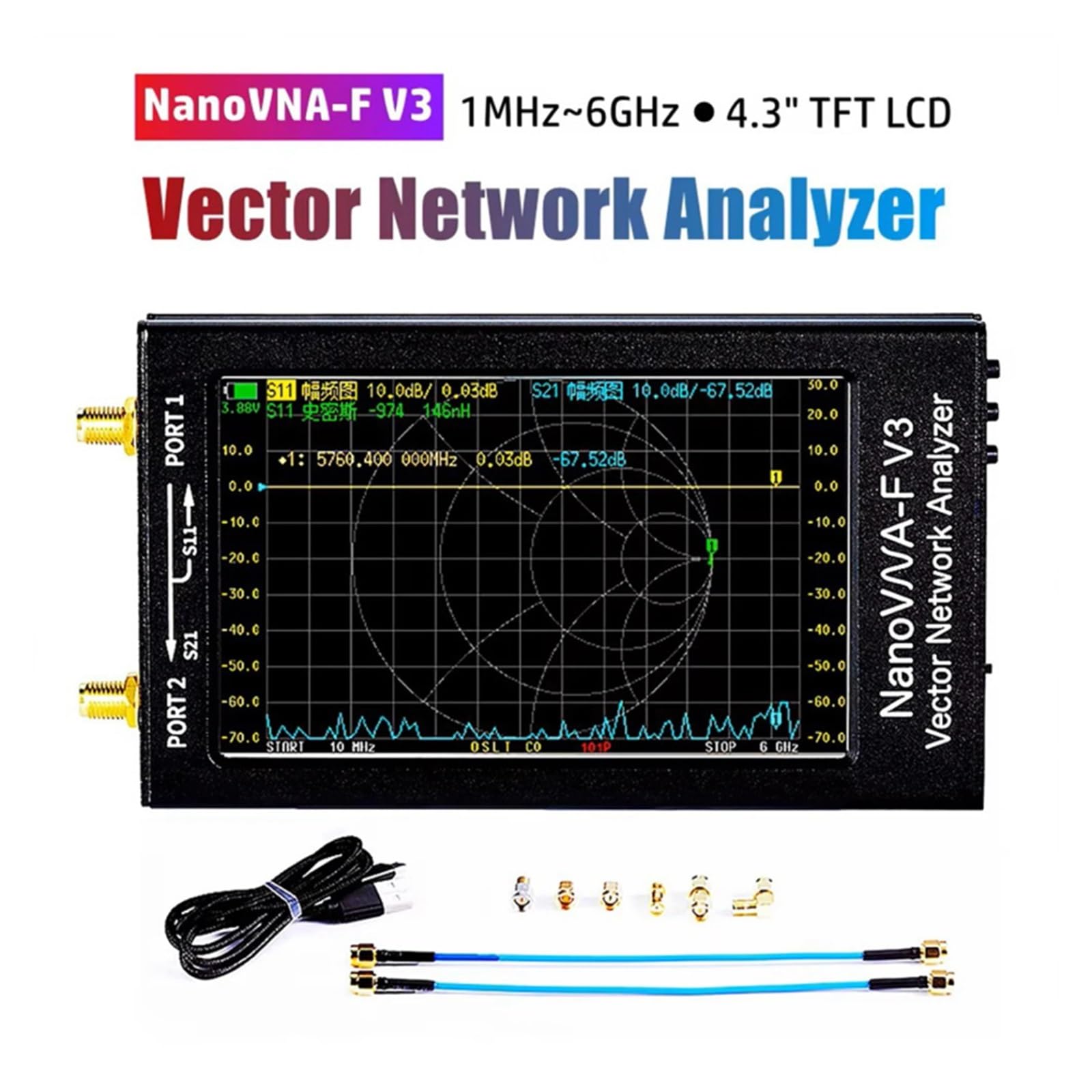Amazon.co.jp: スペクトラムアナライザー NanoVNA-F V3/V2 ベクトル